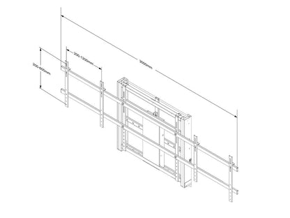 Multibrackets M Motorized Wallmount Dual Screen 160 kg Black SD