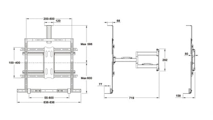 Multibrackets M Universal Flexarm Pro 60 kg Sound & Camera