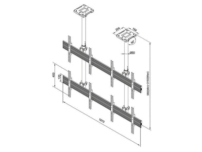 Multibrackets M Ceiling Mount Pro MBC2X2U