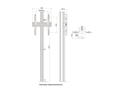 Multibrackets M Floormount Column Pro MBFC1U 180 Micro Adjustable