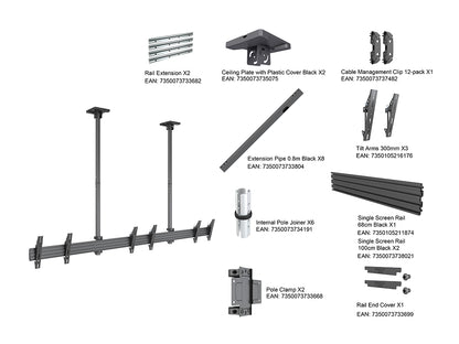 Multibrackets M Ceiling Mount Pro MBC3X1U, VESA 300