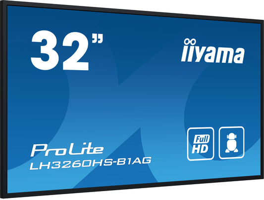 iiyama PROLITE Digital A-board 80 cm (31.5") LED Wi-Fi 500 cd/m² Full HD Black Built-in processor Android 11 24/7