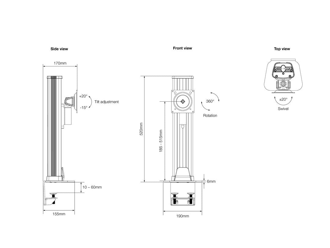 Multibrackets M VESA Deskmount HD Single 32"-50"