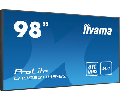 iiyama LH9852UHS-B2 Signage Display Digital signage flat panel 2.48 m (97.5") LED 500 cd/m² 4K Ultra HD Black Built-in processor Android 8.0 24/7