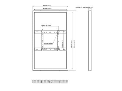 Multibrackets M Pro Series - Enclosure 65" Wall Medium White