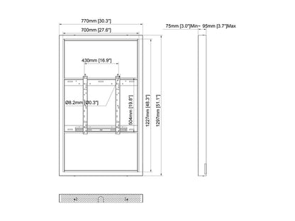 Multibrackets M Pro Series - Enclosure 55" Wall Medium White