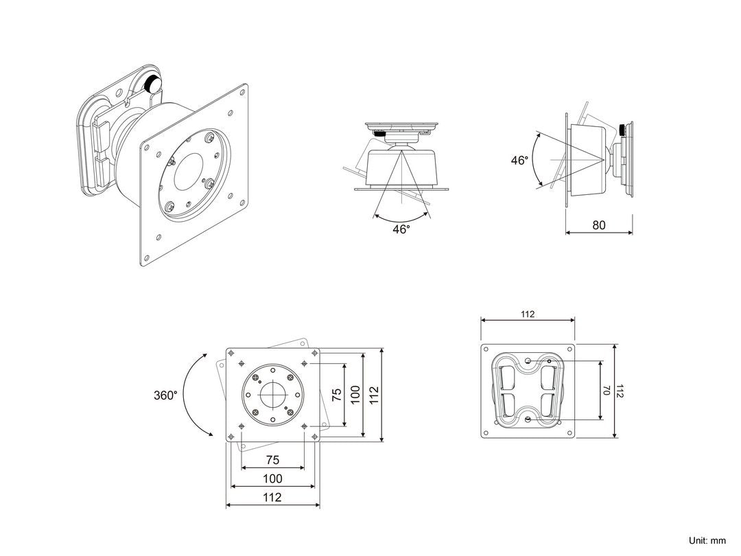 Multibrackets M VESA Monitor/Tablet Wallmount 75/100