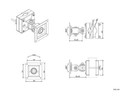 Multibrackets M VESA Monitor Polemount 75/100