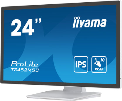 iiyama ProLite computer monitor 60.5 cm (23.8") 1920 x 1080 pixels Full HD LCD Touchscreen Multi-user White