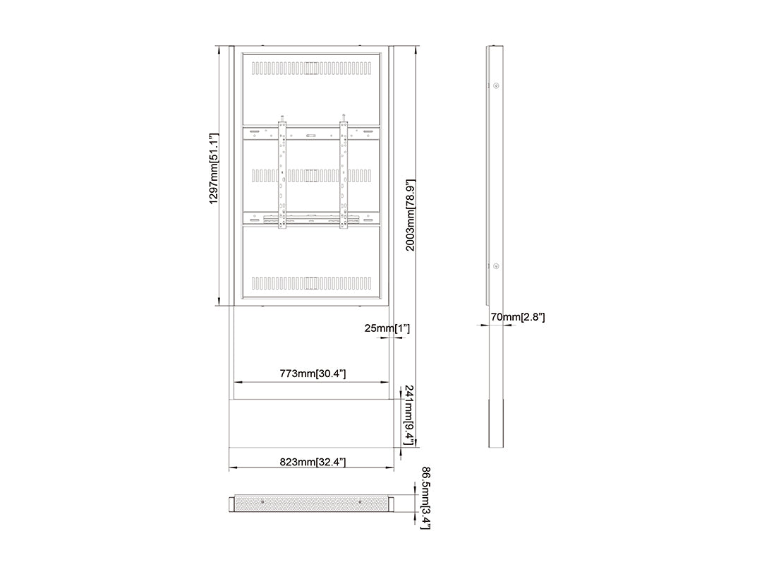 Multibrackets M Pro Series - Enclosure Totem 55" Floormount