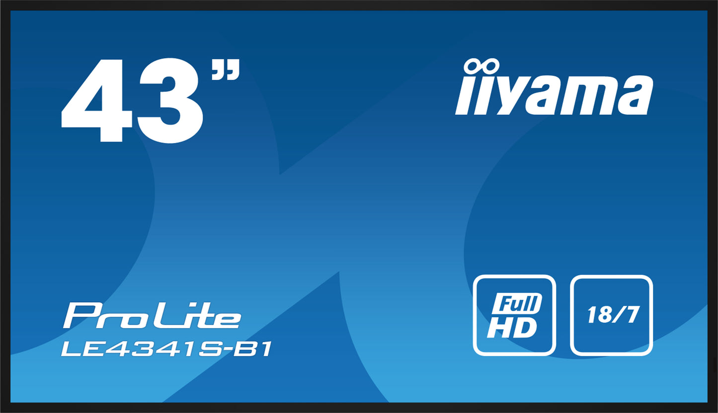 iiyama ProLite LE4341S-B1 42" Digital Signage IPS Full HD Display with 18/7 Operation