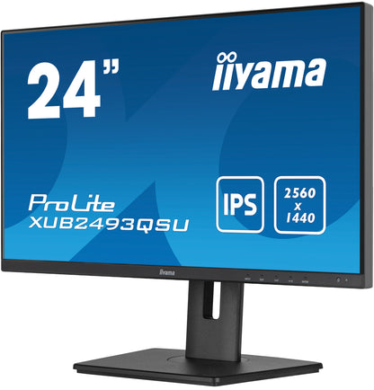 iiyama ProLite XUB2493QSU-B5 computer monitor 61 cm (24") 2560 x 1440 pixels Wide Quad HD LED Black