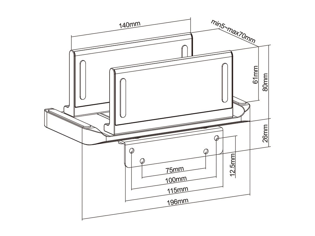 Multibrackets M Thin Client Holder/Stand 3kg