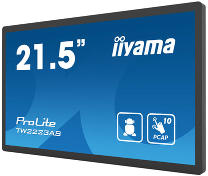 iiyama Prolite TW2223AS-B1 21.5" PCAP 10p Edge-to-Edge Touchscreen PC with Android OS
