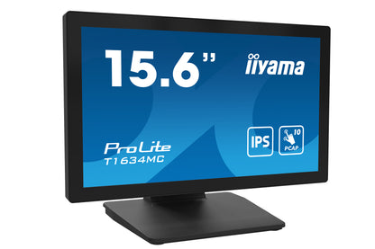 iiyama ProLite T1634MC-B1S computer monitor 39.6 cm (15.6") 1920 x 1080 pixels Full HD LED Touchscreen Black