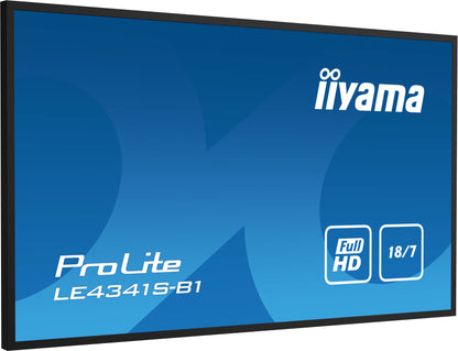 iiyama ProLite LE4341S-B1 42" Digital Signage IPS Full HD Display with 18/7 Operation