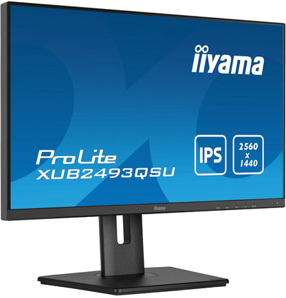 iiyama ProLite XUB2493QSU-B5 computer monitor 61 cm (24") 2560 x 1440 pixels Wide Quad HD LED Black