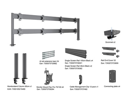 Multibrackets M Deskmount Column Pro 4x2 MBDM4x2U