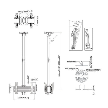 Multibrackets M Ceilingmount Pro CCTV MBC1UX2, VESA 200*