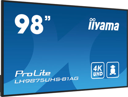 iiyama ProLite LH9875UHS-B1AG 98" 4K Ultra Large Format Display with Android OS