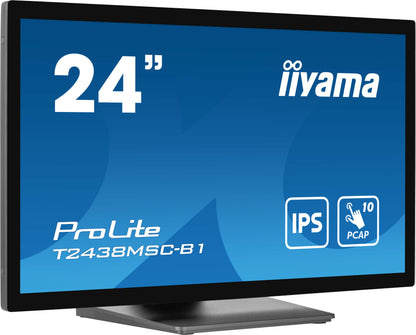 iiyama ProLite computer monitor 60.5 cm (23.8") 1920 x 1080 pixels Full HD LED Touchscreen Black