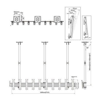 Multibrackets M Ceilingmount Pro MBC5X1UP VESA 200